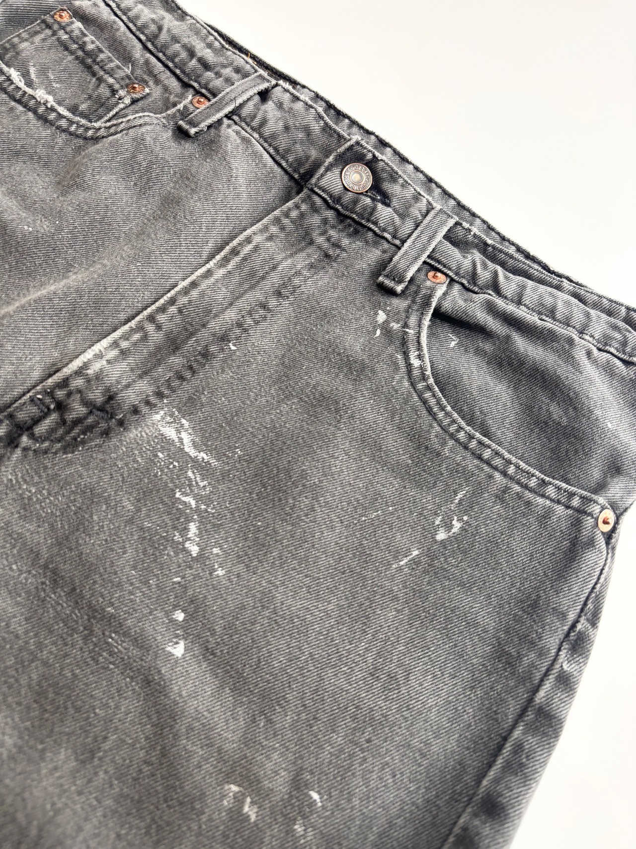 90s Levi’s 505 BLACK DENIM PANTS MADE IN USA Size W34L32→W32.5L31
