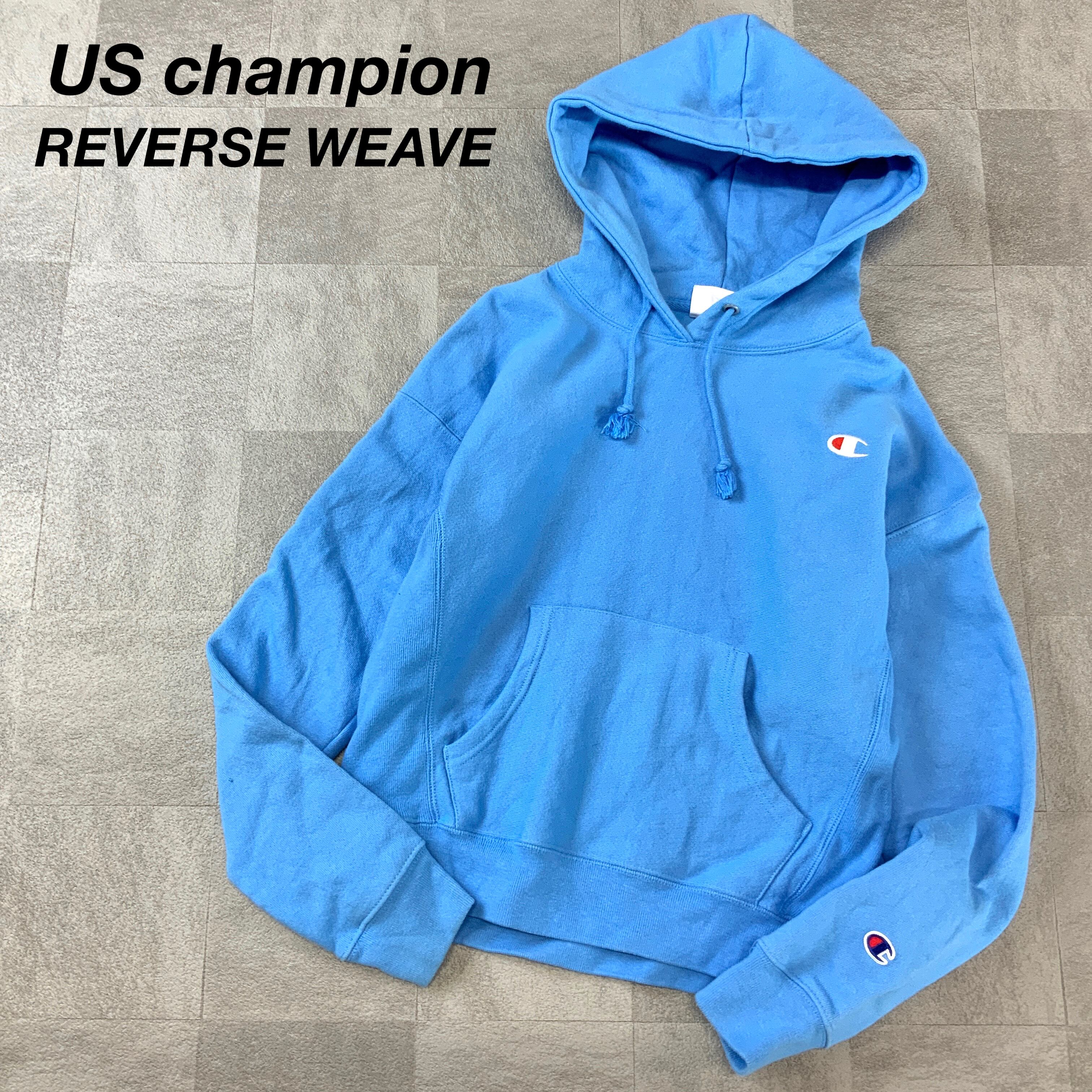 【美品】USA規格 青単 champion reverse weave パーカー