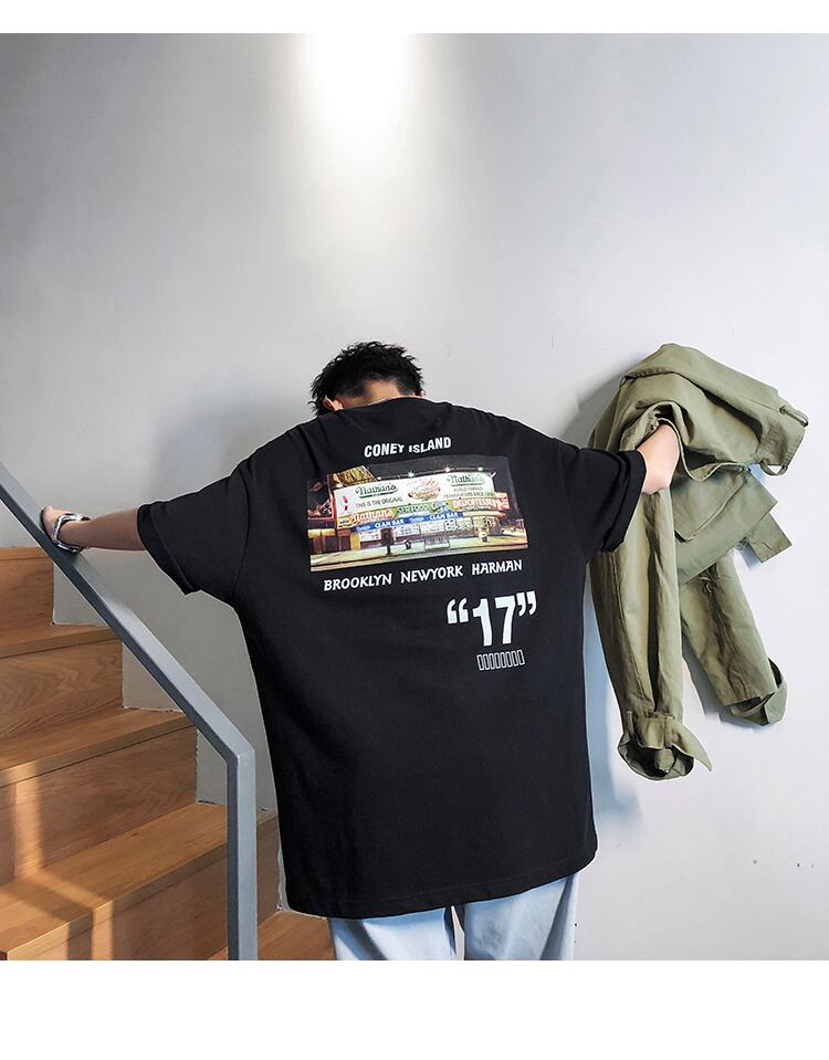 全2色 Tシャツ カットソー プリント カジュアル おしゃれ