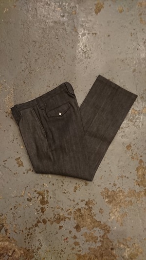 A PUZZLING HOME "WESTERN TROUSERS"  Black Denim