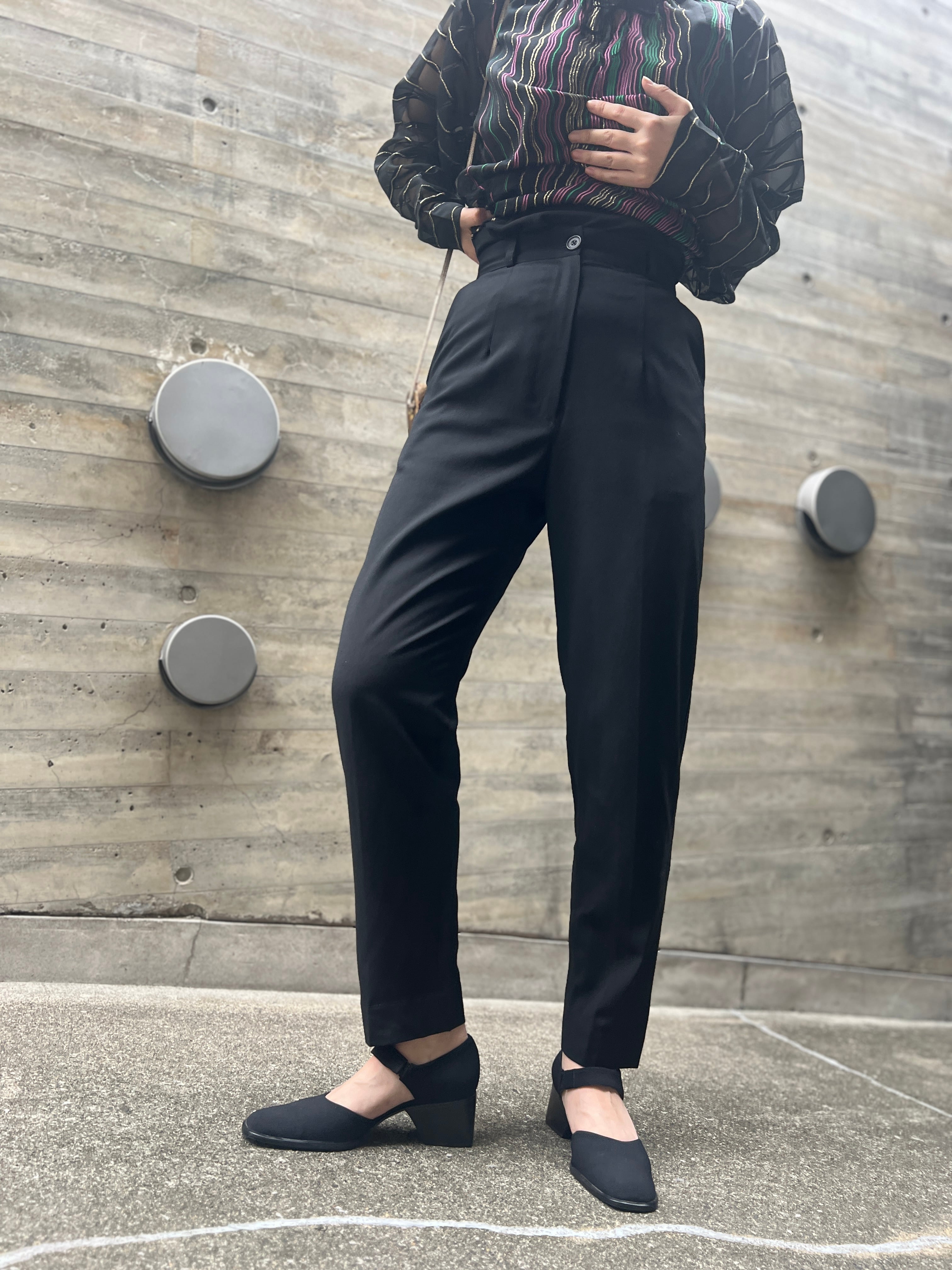 Vintage "Galliano" black wool pants