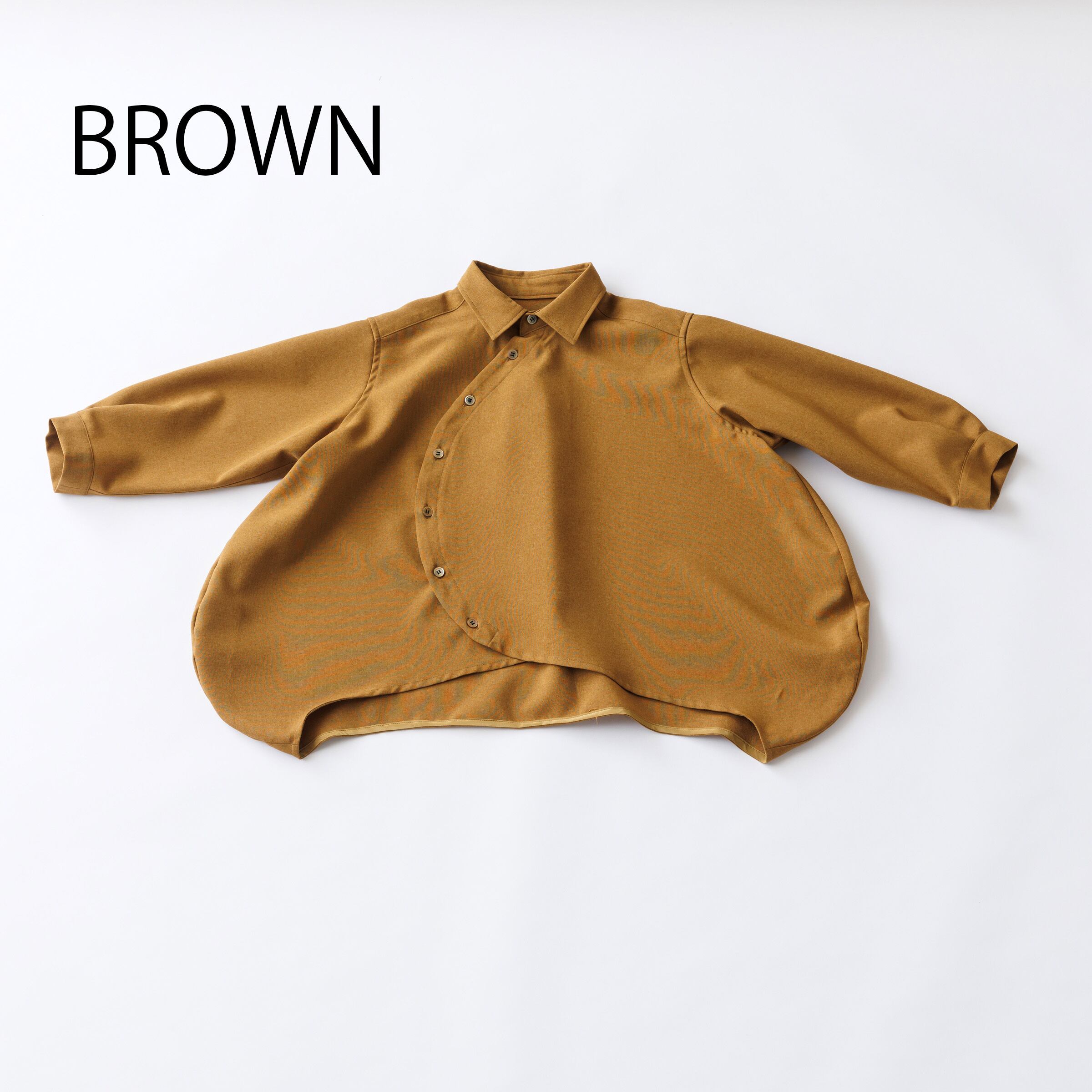 nunuforme 25AW 〉 サークルシャツ / Brown | 世界の子供服 ピーカブーヤ