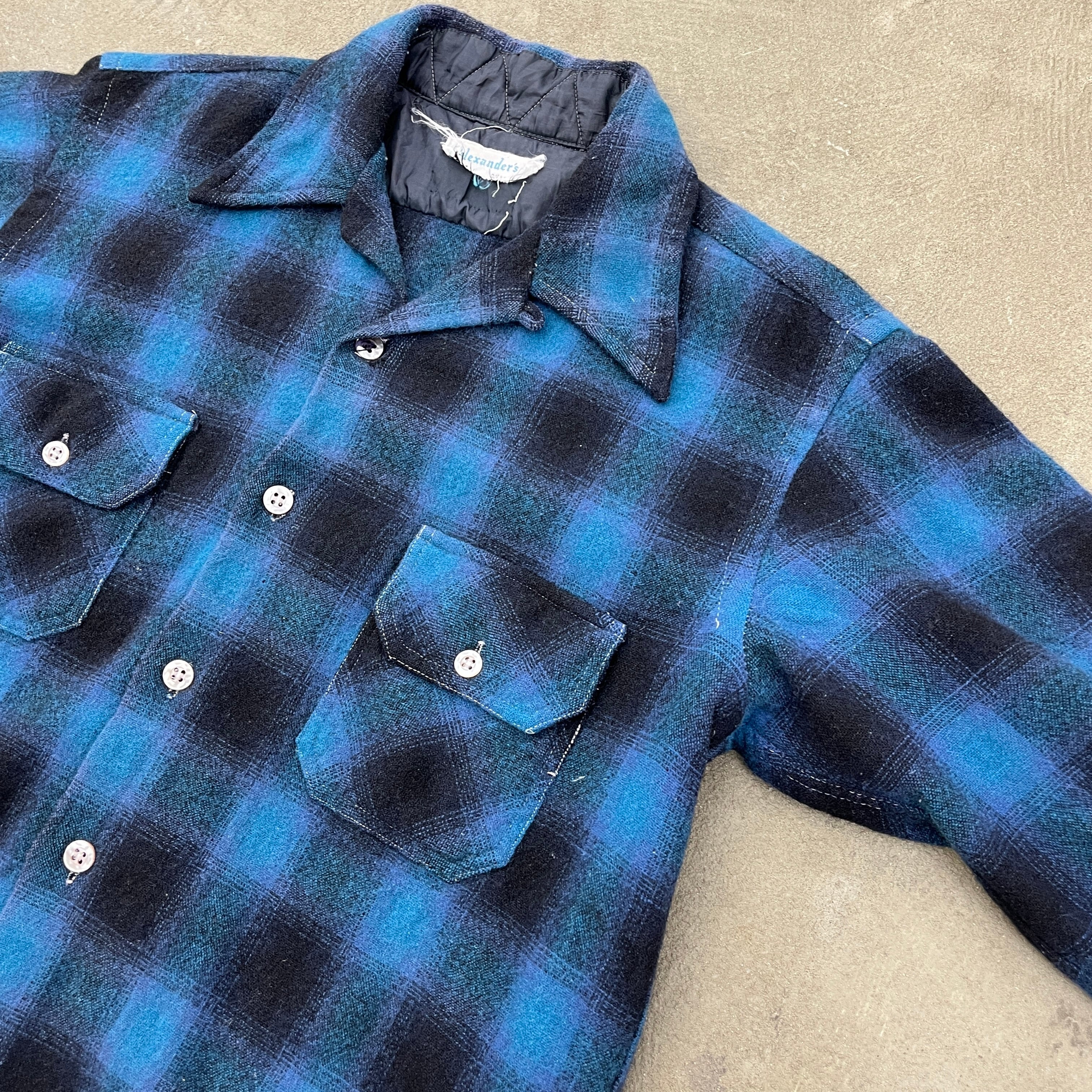 70s ALEXANDER'S Wool Shirt 70年代 アレクサンダース ウール 70s ALEXANDER'S Wool Shirt 70年代 アレクサンダース ウール