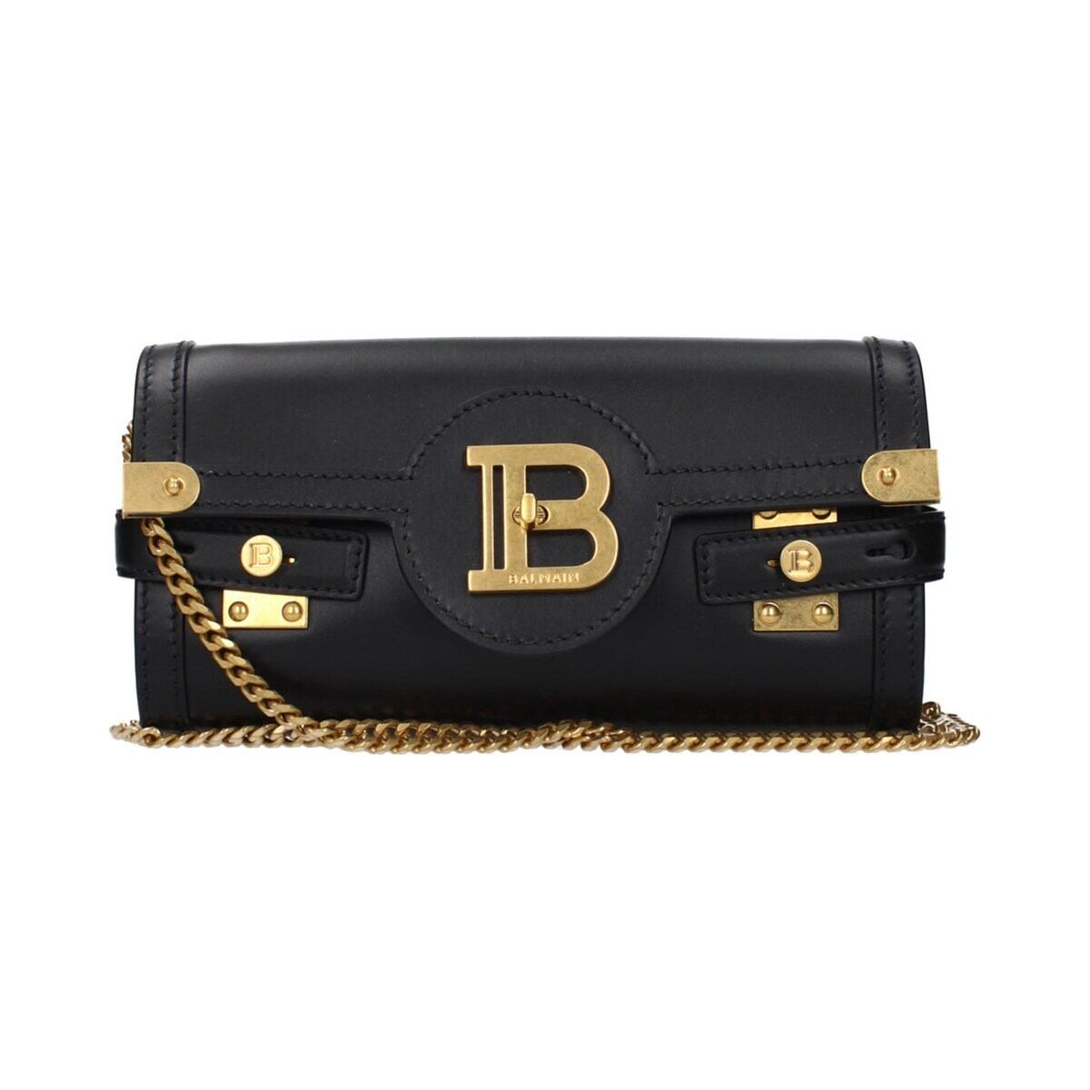 BALMAIN バルマン レディース クラッチバッグ レザー ブラック