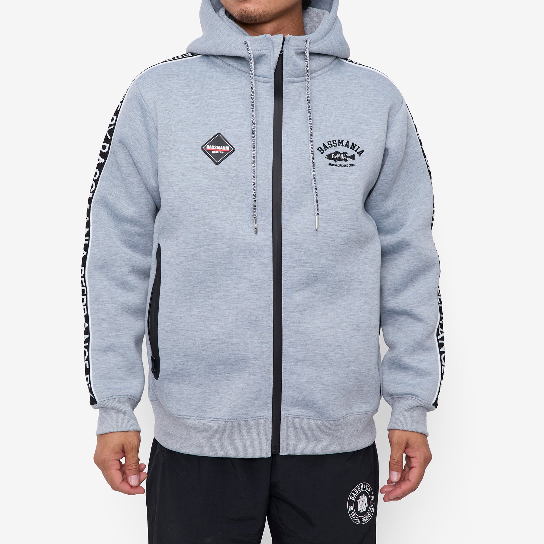 Emboss Logo Sponge Bonding Zip ［GRY］［LIMITED］ | bassmania.jp