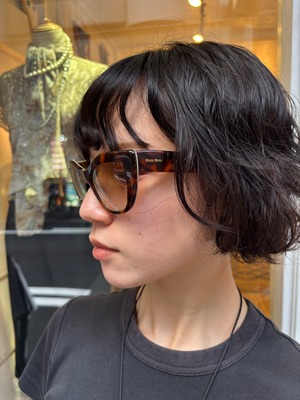 MIU MIU/ vintage cat eye brown sunglasses.