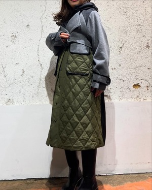 リズレイ RISLEY risley キルティングロングコート