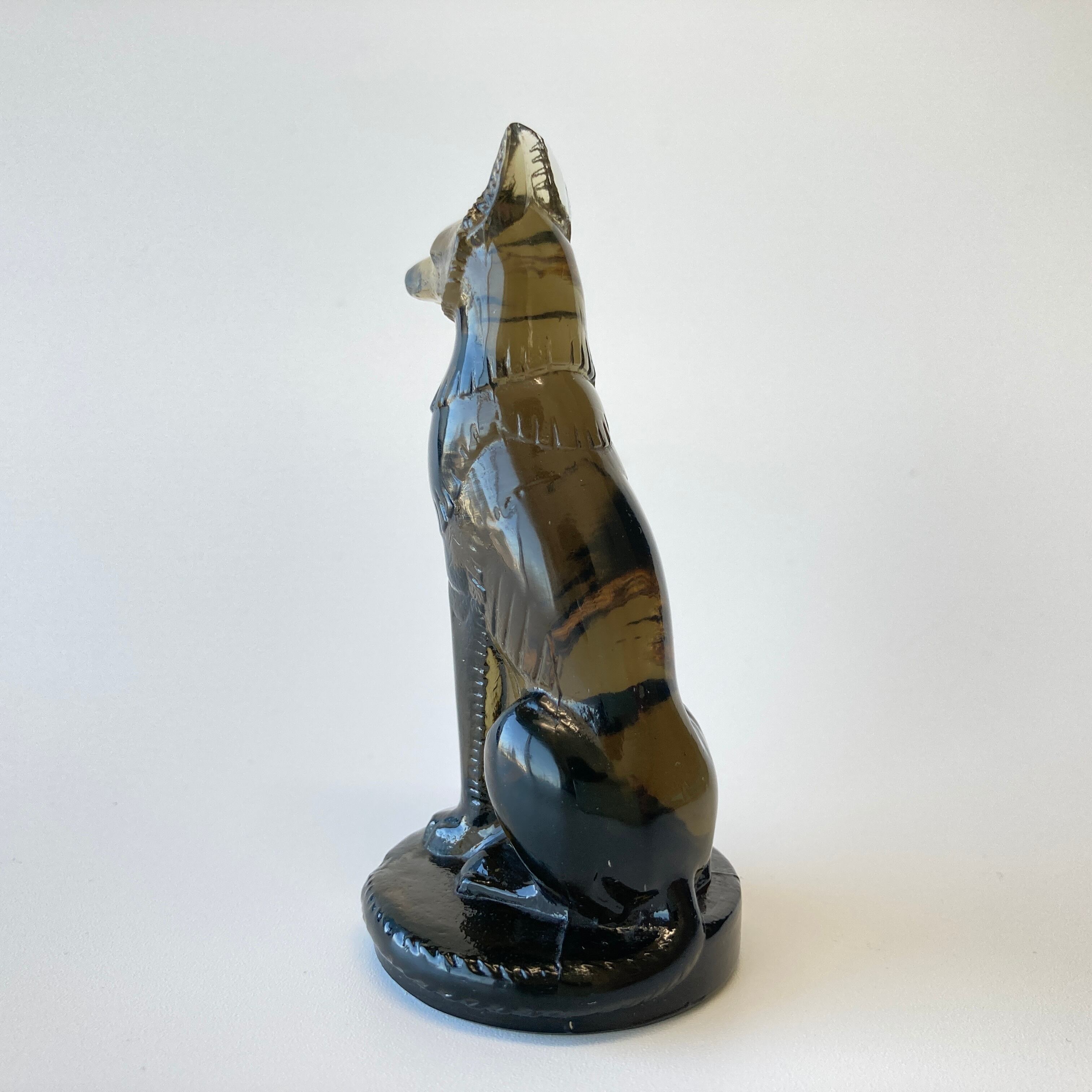 R.LALIQUE ルネ・ラリック 印章 彫像 置物「Chien」犬 スモーク