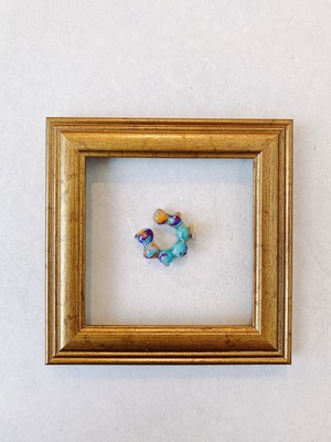 6月限定モザイクアート柄の丸玉クチビル子・イヤカフ(A)