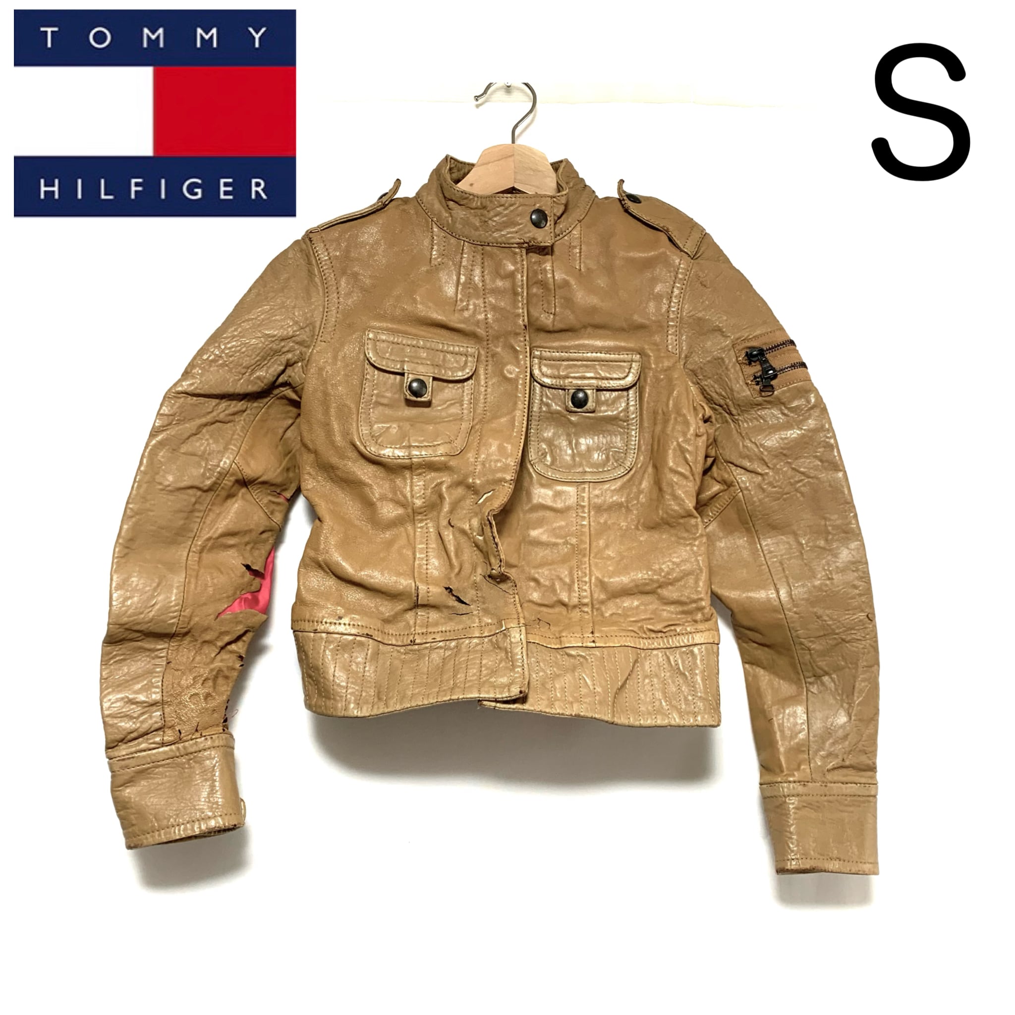 Tommy Hilfiger トミーヒルフィガー 革ジャン レザージャケット