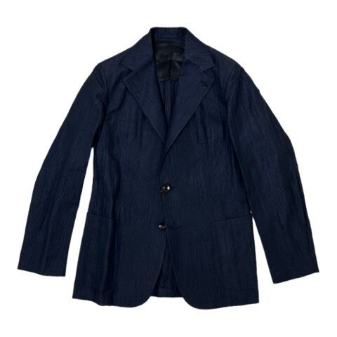 Finjack(フィンジャック)コットンリネン楊柳ネイビージャケット/NAVY 