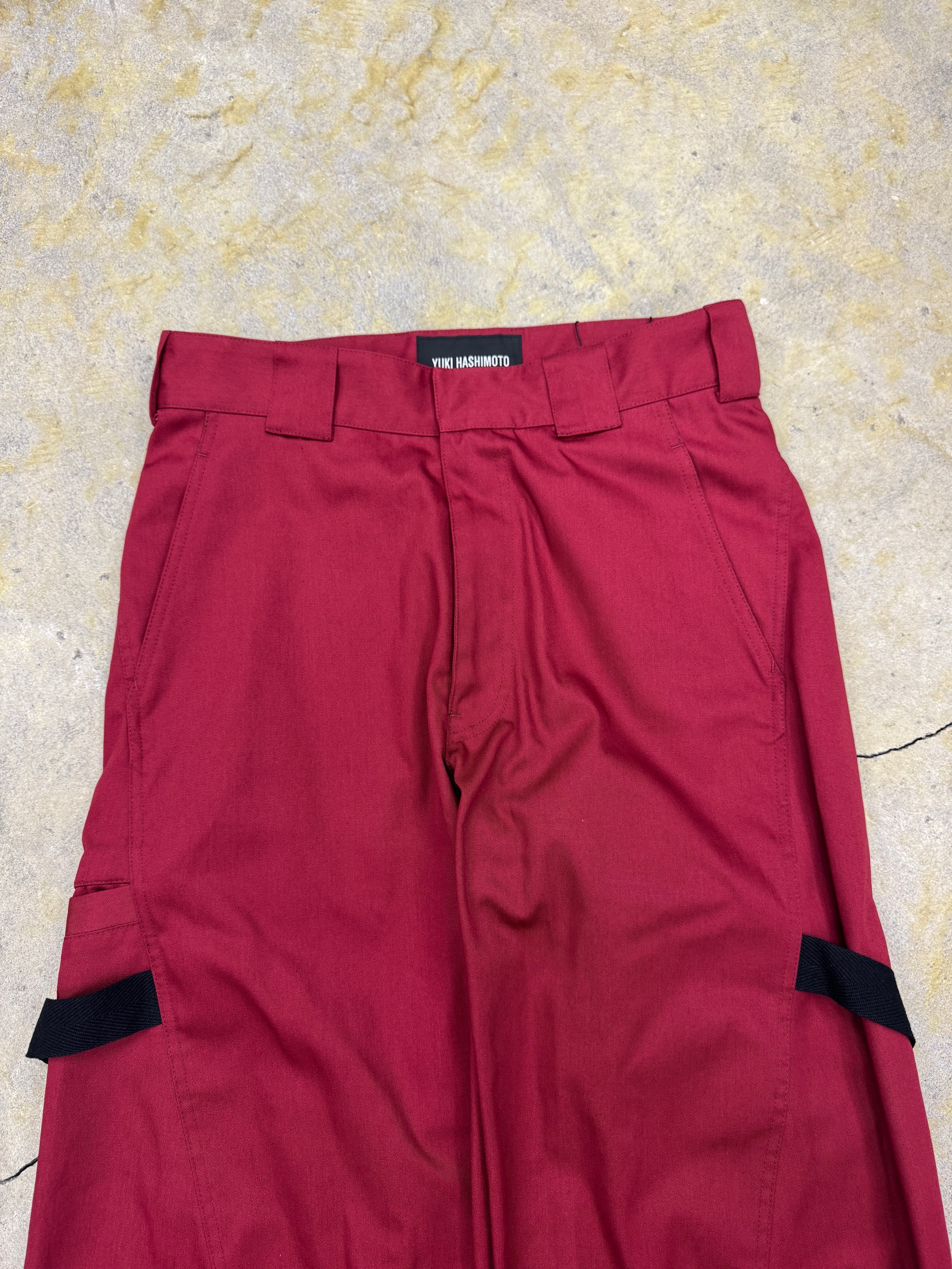 YUKI HASHIMOTO | TWISTED BONDAGE WORK PANTS | RED | HOWDAY