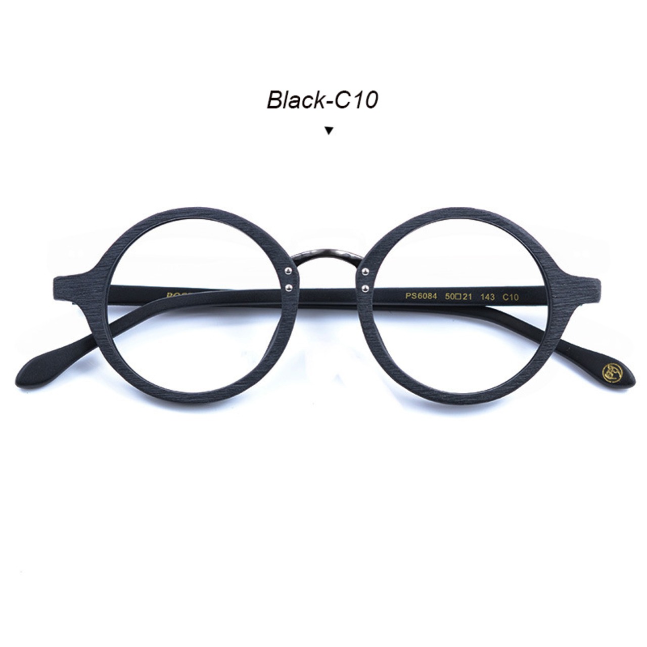 Wood Grain Metal Bridge Glasses -round- / ウッド グレイン メタル ブリッジ メガネ -ラウンド-