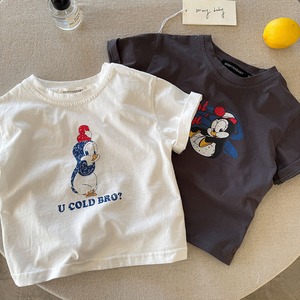 【90-140】夏作半袖カートゥーン ペンギンTシャツ