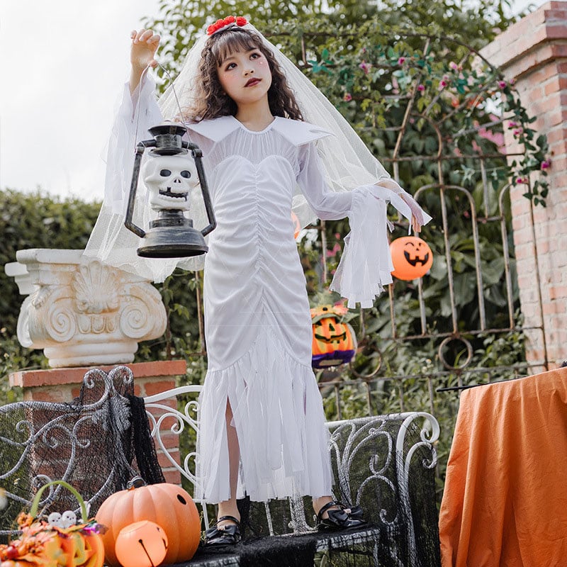 ハロウィン コスプレ 子供 セットアップ おばけ ホワイト 子ども服