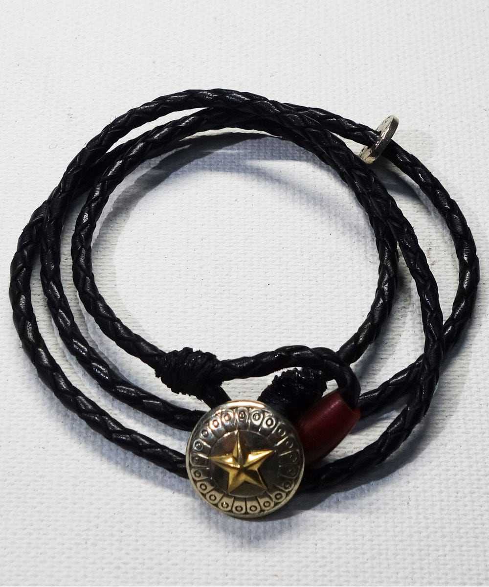 LEATHER CONCHO BRACELET(レザーコンチョブレスレット) COLOR-BLAC 