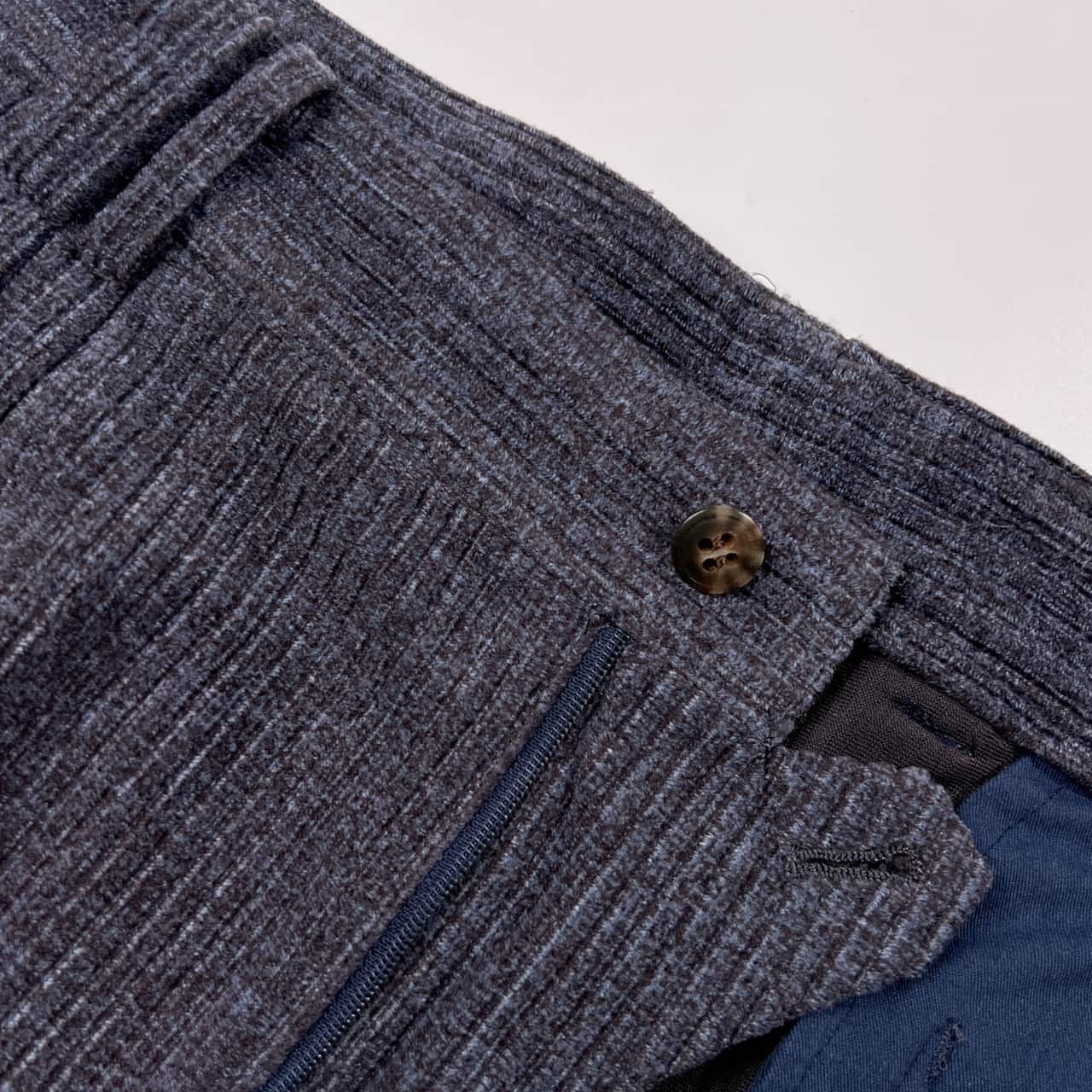 renoma sports club レノマ コーデュロイ タック スラックス パンツ 50/グレー×水色系 メンズ ゴルフ