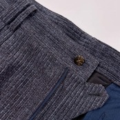 renoma sports club レノマ コーデュロイ タック スラックス パンツ 50/グレー×水色系 メンズ ゴルフ