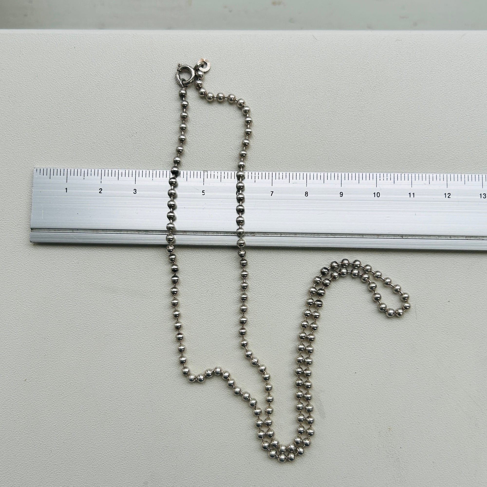 45cmチェーン　US パイロット シルバー ヴィンテージネックレス フランスシルバー925 ボールチェーンネックレス（45cm） | Milo