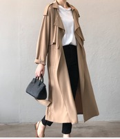 ドレープ薄手トレンチコート