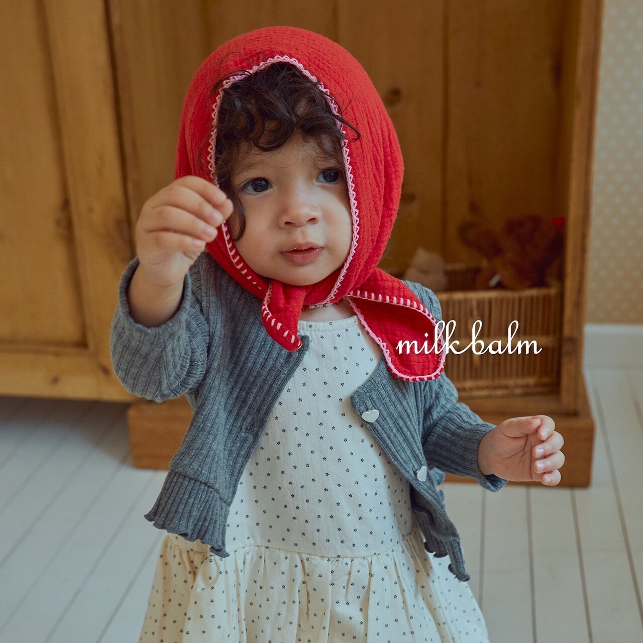 韓国子供服 / 26Autumn / Milkbalm / パンプキン ワンピース / 女子服 / キッズ服 / 秋服 *XS~XL*