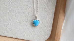 Sleeping Beauty  heart turquoise necklace 《silver925》【受注製作】