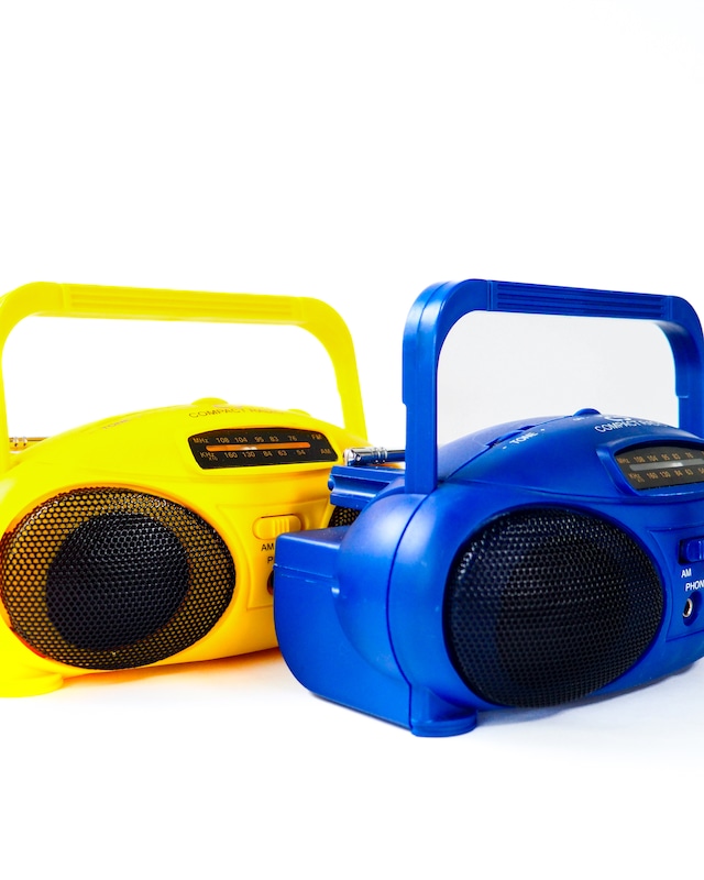 blue ver. mini AM/FM radio