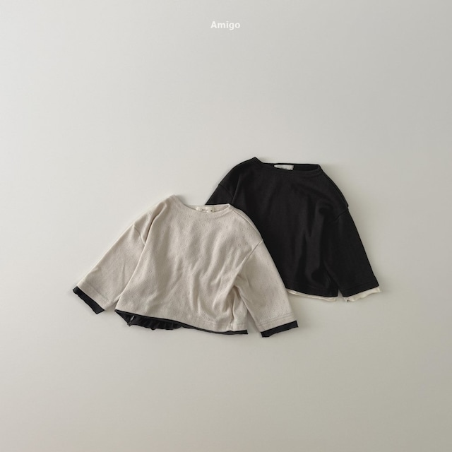 【取寄】amigo|layered tee|レイヤードT|XS-XL|kids|26 autumn