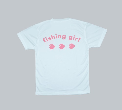 fishing girl Tシャツ（両面プリント）