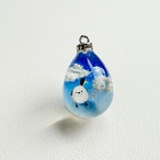 【B品】シマエナガの空卵キーホルダーorネックレス　シルバー