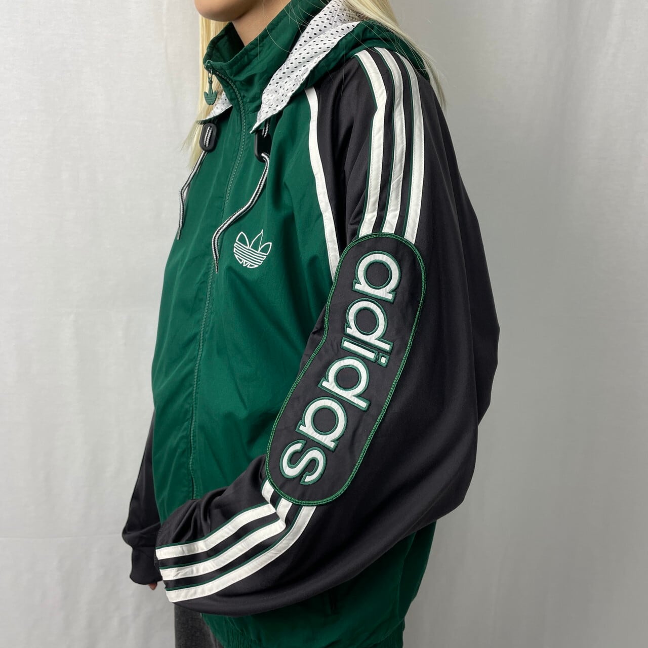 90年代 adidas アディダス ポリコットン×ジャージ トラックジャケット