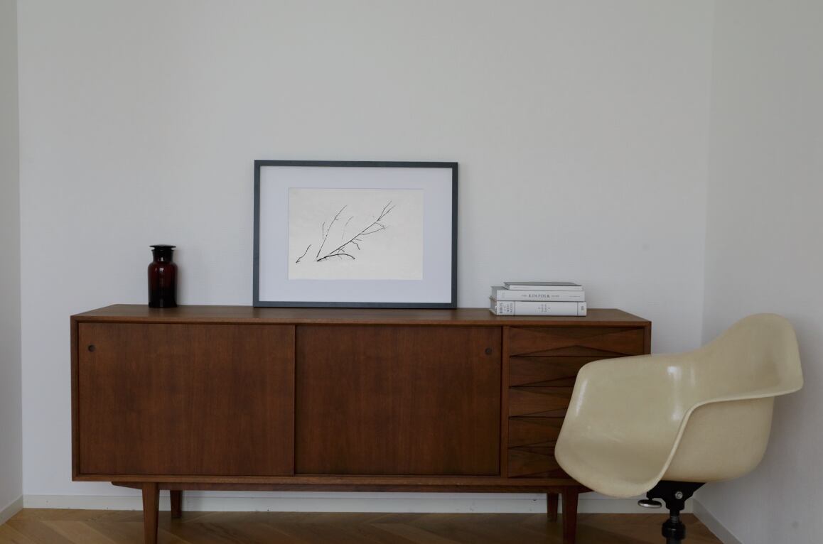 Minimalism #5 black wooden frame 50cm×70cm付き ( L )