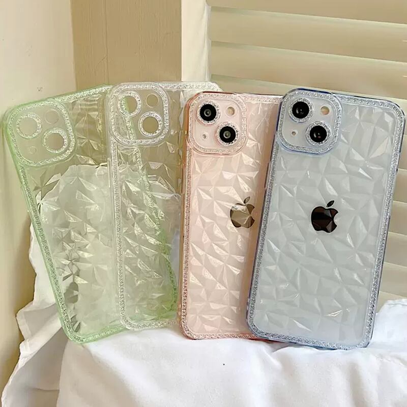 キラキラ光る 宝石ケース ダイヤモンドカット デザイン Iphoneケース クリア素材 Iphoneカバー スマホグッズ スマホ スケルトン 高見え カラバリ シンプル Lamitte Deco トレンド 韓国ファッション ショップ Base店