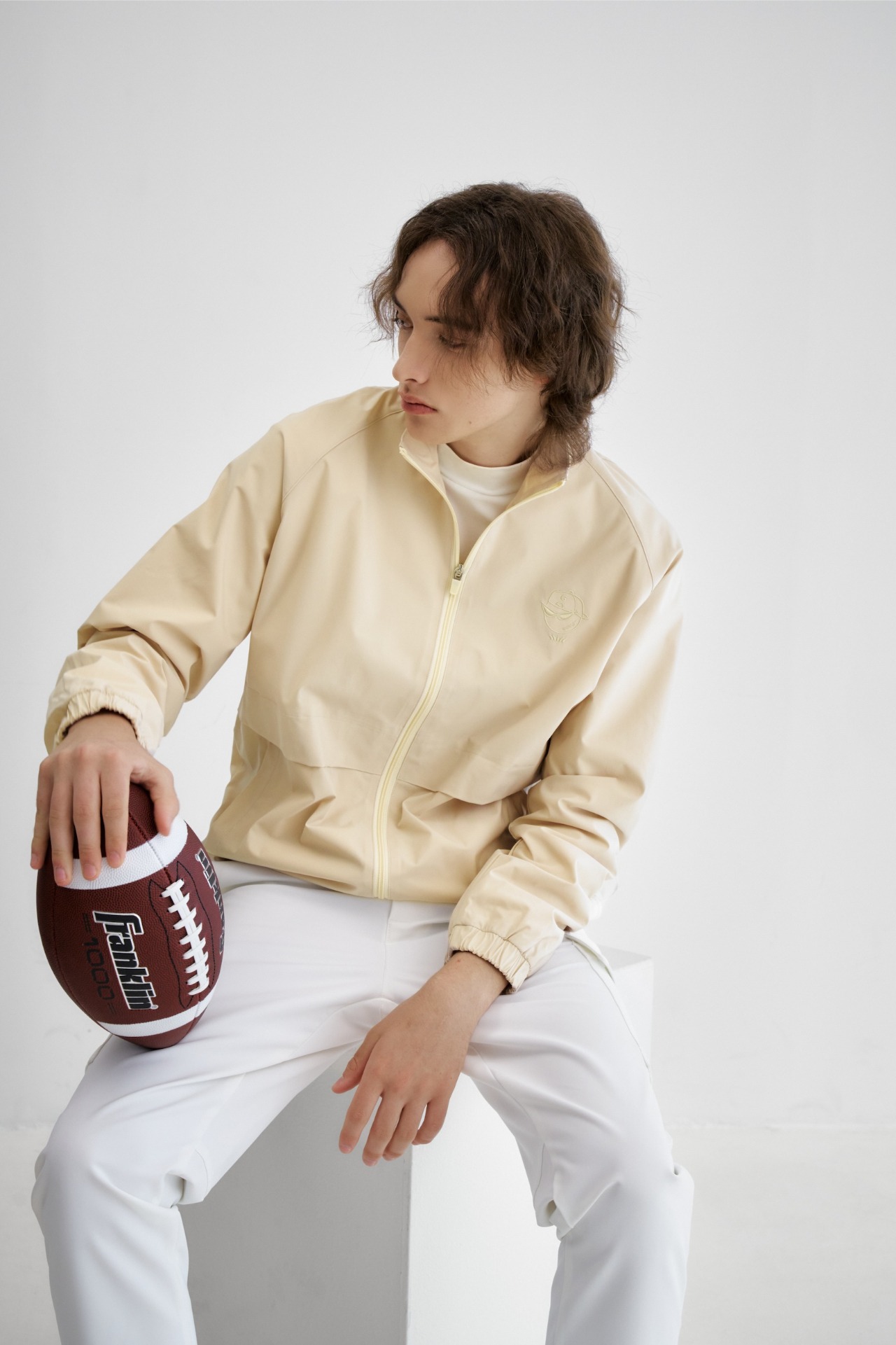 GOXO ゴーエックスオー スウェッグボールストリングウインドブレーカー ベージュ