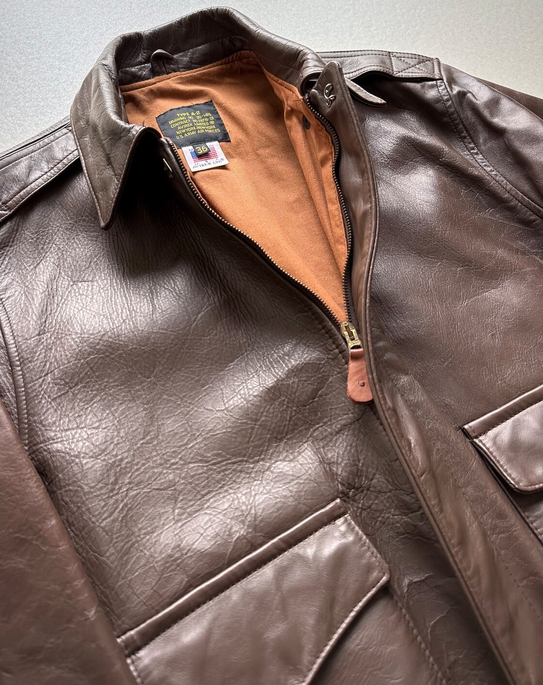 USA製 “ AVIREX LTD ” HORSE HIDE A-2 FLIGHT JACKET LIMITED OLD 