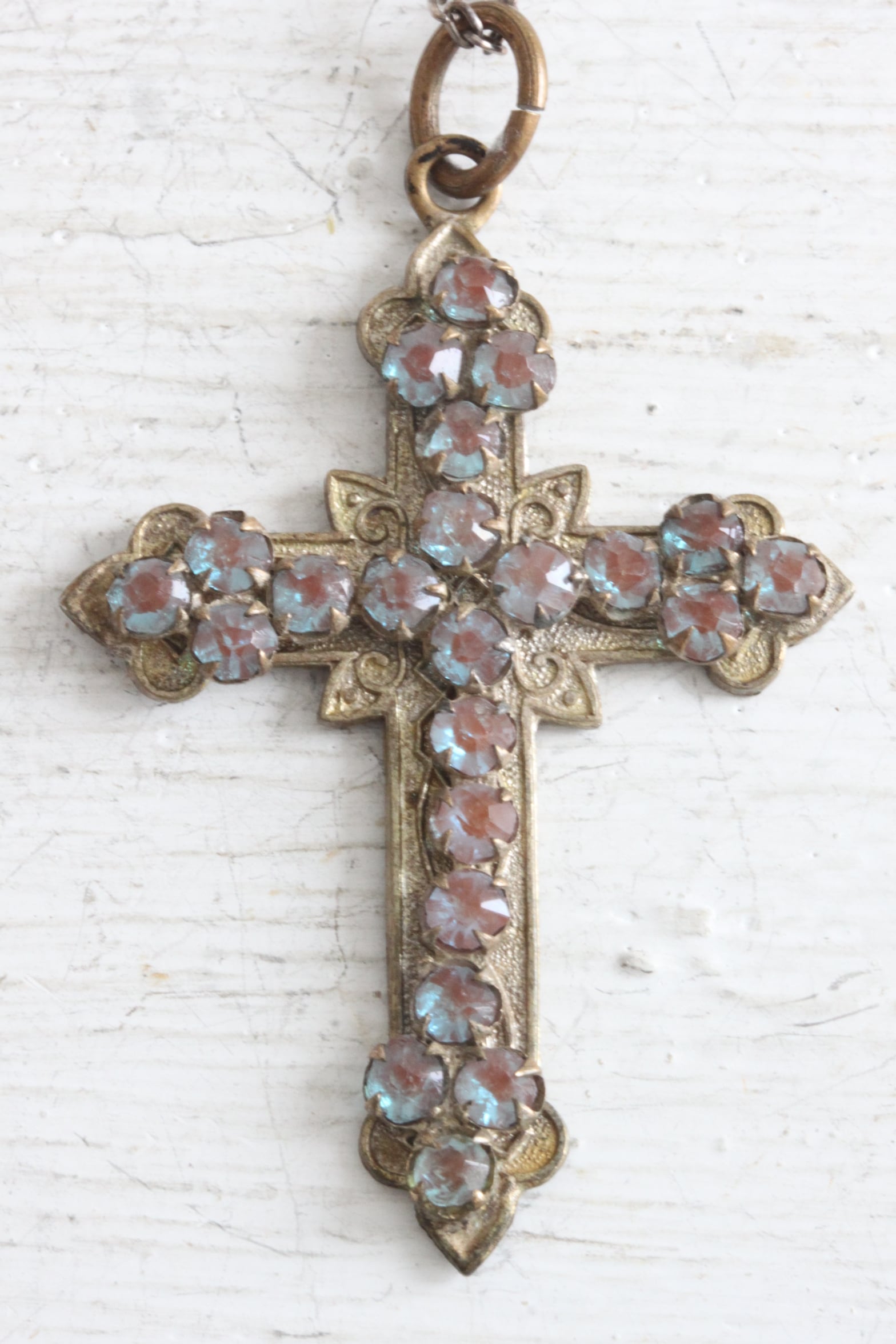 【お値下げ】サフィレット　サフィリーン　ペンダント 葡萄の葉とサフィレットのシルバーロケットペンダント