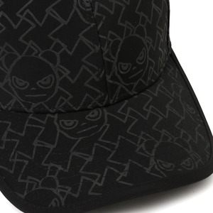 送料無料 【HIPANDA ハイパンダ】男女兼用 リフレクタープリント キャップ 帽子 UNISEX LINE PATTERN REFLECTIVE MATERIAL CAP / WHITE・BLACK・BLUE