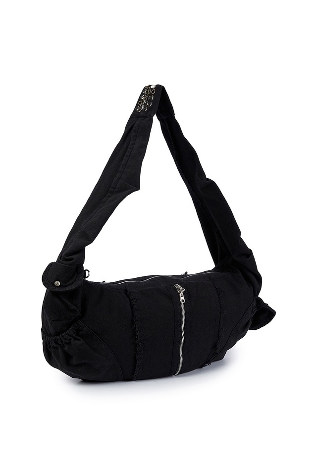 [OPEN YY] CARGO MESSENGER BAG, BLACK 正規品 韓国ブランド 韓国通販 韓国代行 韓国ファッション オープン ワイワイ 日本 店舗