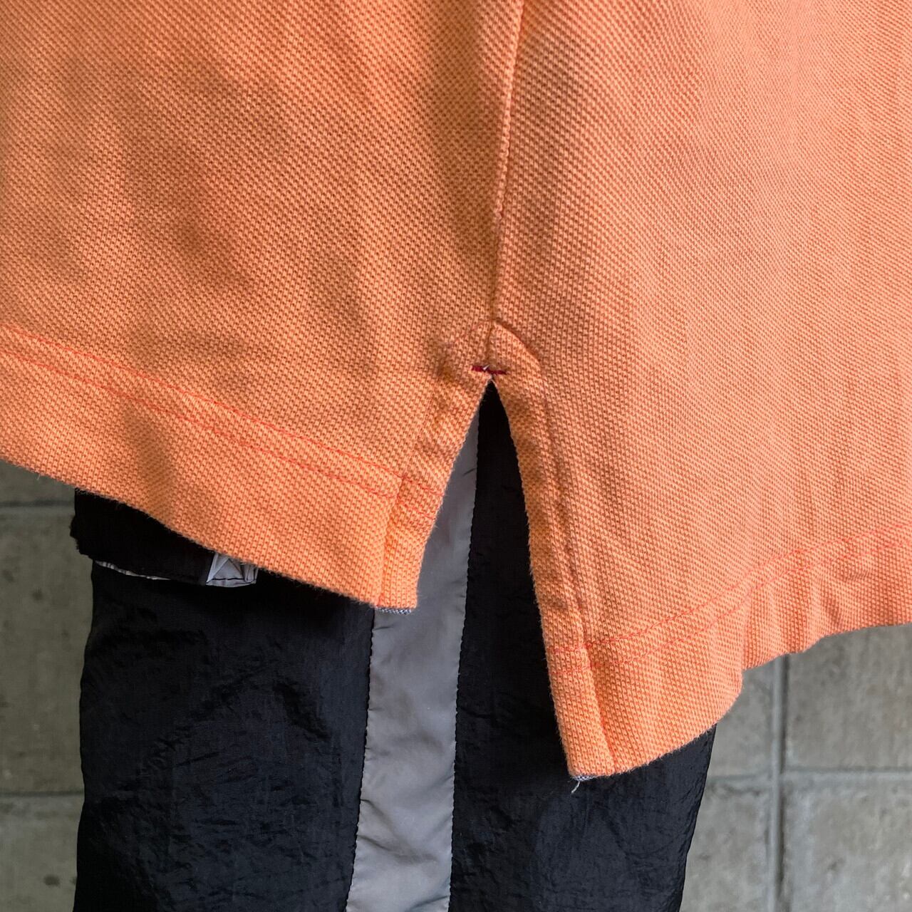 TOMMY HILFIGER ポロシャツ オレンジ レッド 刺繍 Lサイズ-