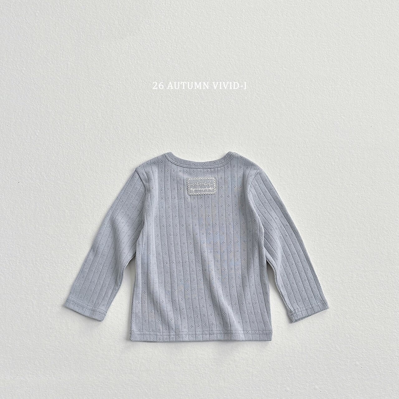 韓国子供服 / VIVID-I / 26Autumn / アイレットTシャツ / キッズ服 / ジュニア服 / 秋服 *XS~JM*