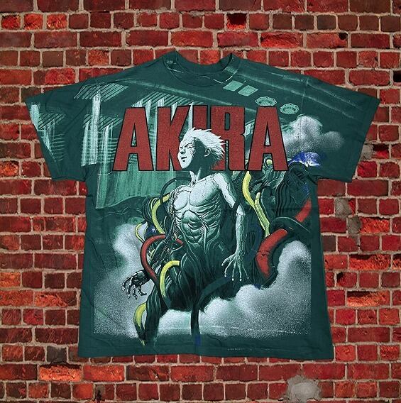 タワーハッカー Tシャツ USA製 AKIRA 大友克洋 AKIRA アキラ 大友克洋 tee Tシャツ 加工 ウォッシュ ビンテージ | LOTUS