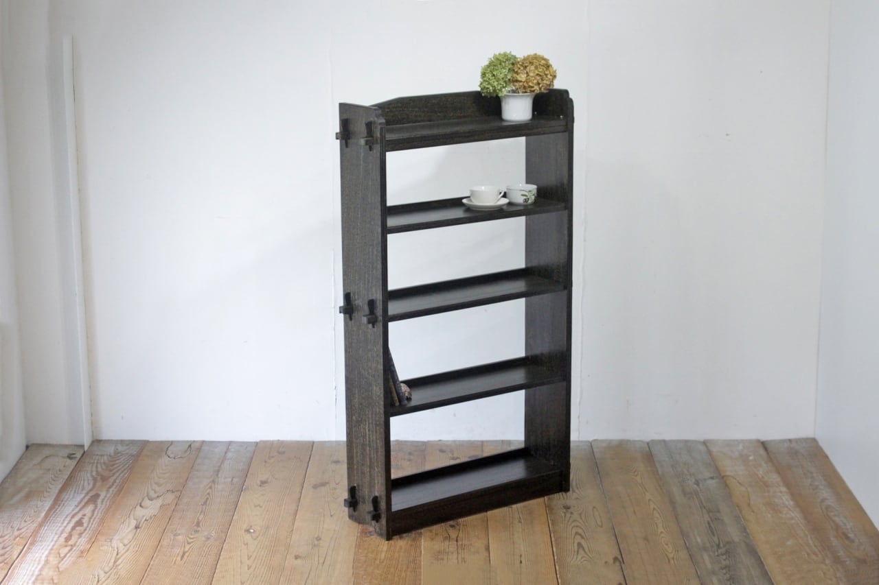 ②楔のオープンラック 古道具 アンティーク 昭和レトロ 寄り付か 