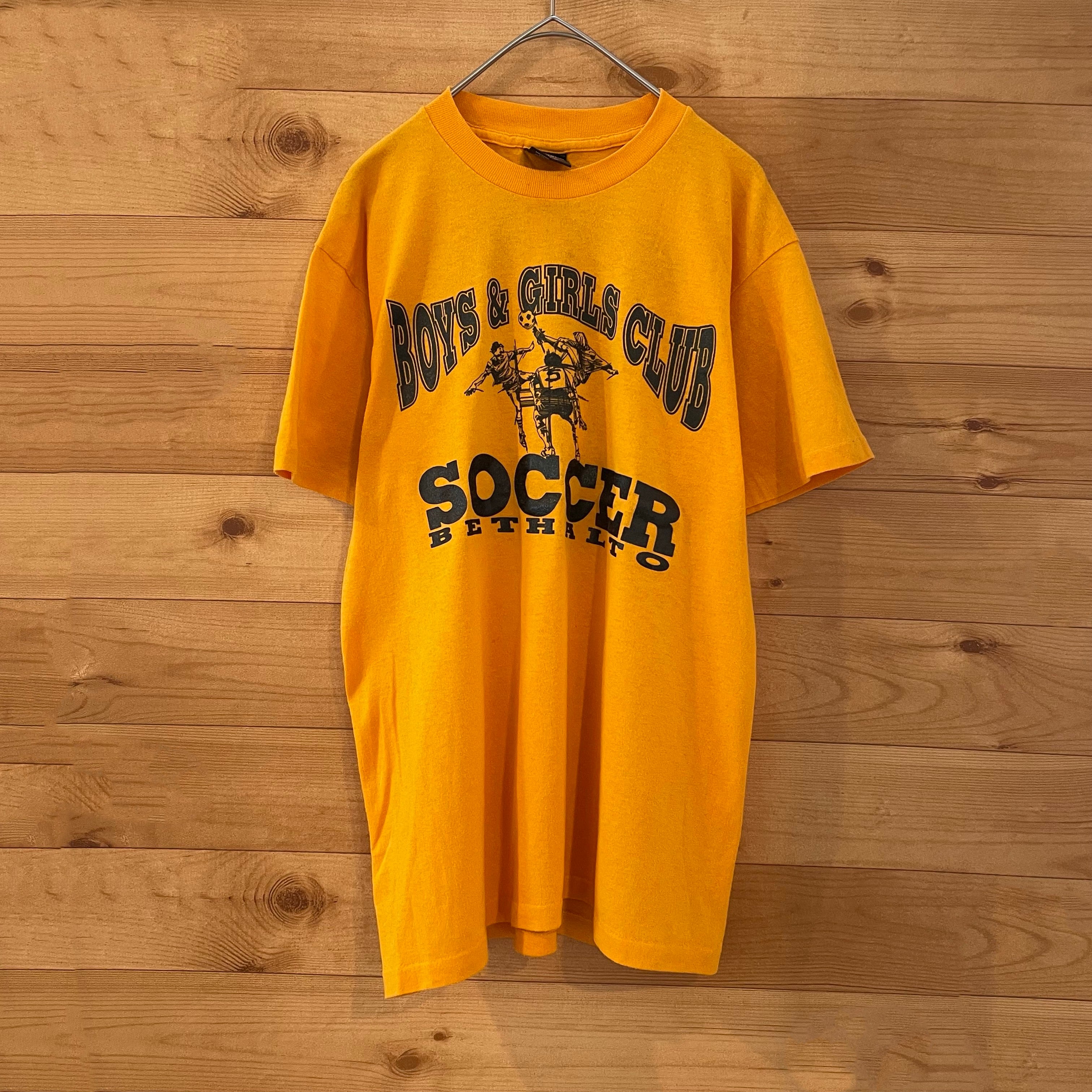 サッカー Tシャツ 企業 USA製 シングルステッチ  90s ゲームシャツ