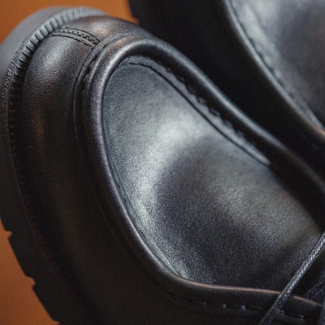 Black Lace-Up Loafer Shoes / ブラック レースアップ ローファー シューズ