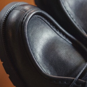 Black Lace-Up Loafer Shoes / ブラック レースアップ ローファー シューズ