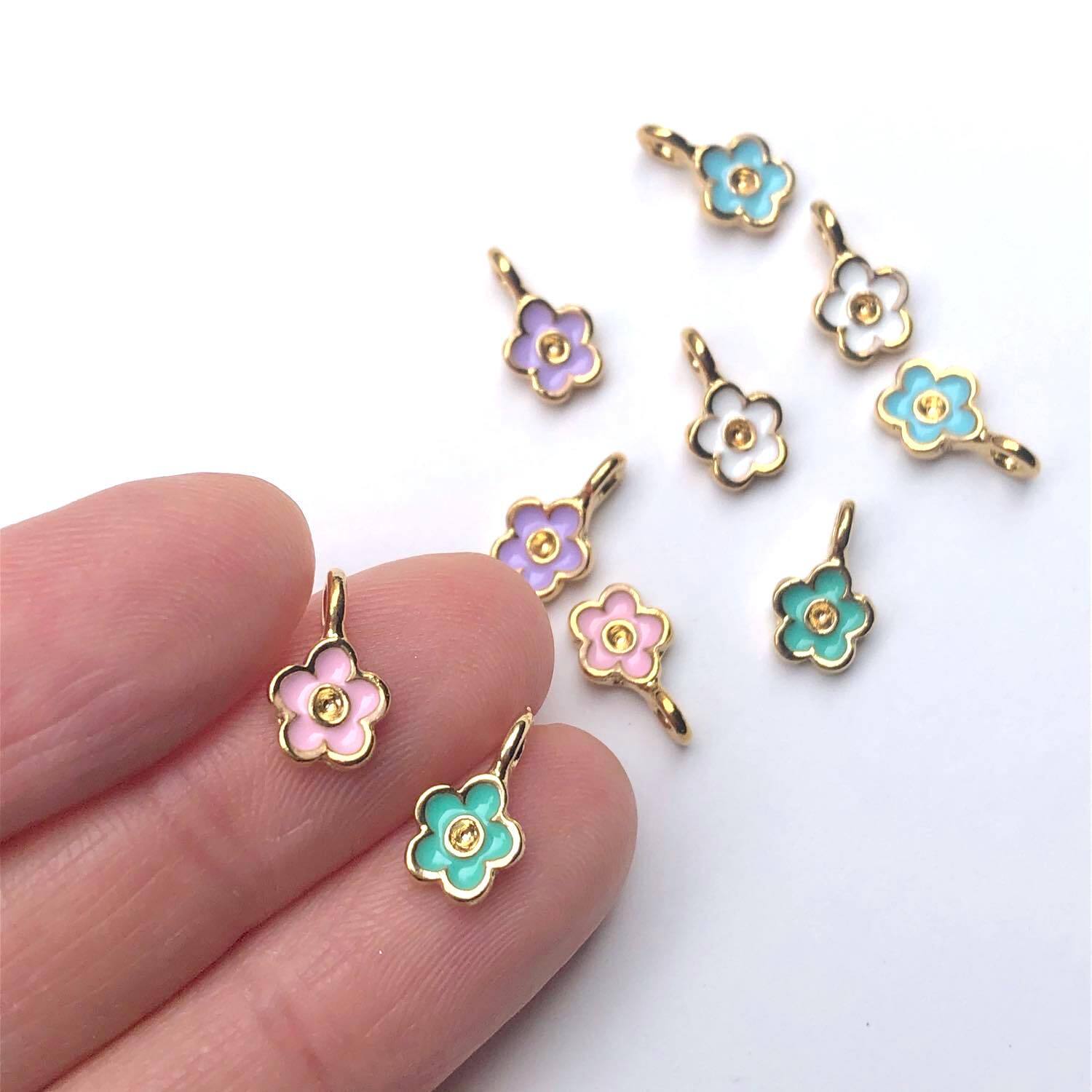 再入荷〉カン付きミニお花チャーム | Dua-アクセサリーパーツショップ