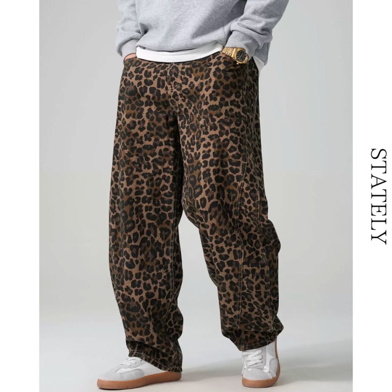 Leopard Wide デニムパンツ_B194・画像5