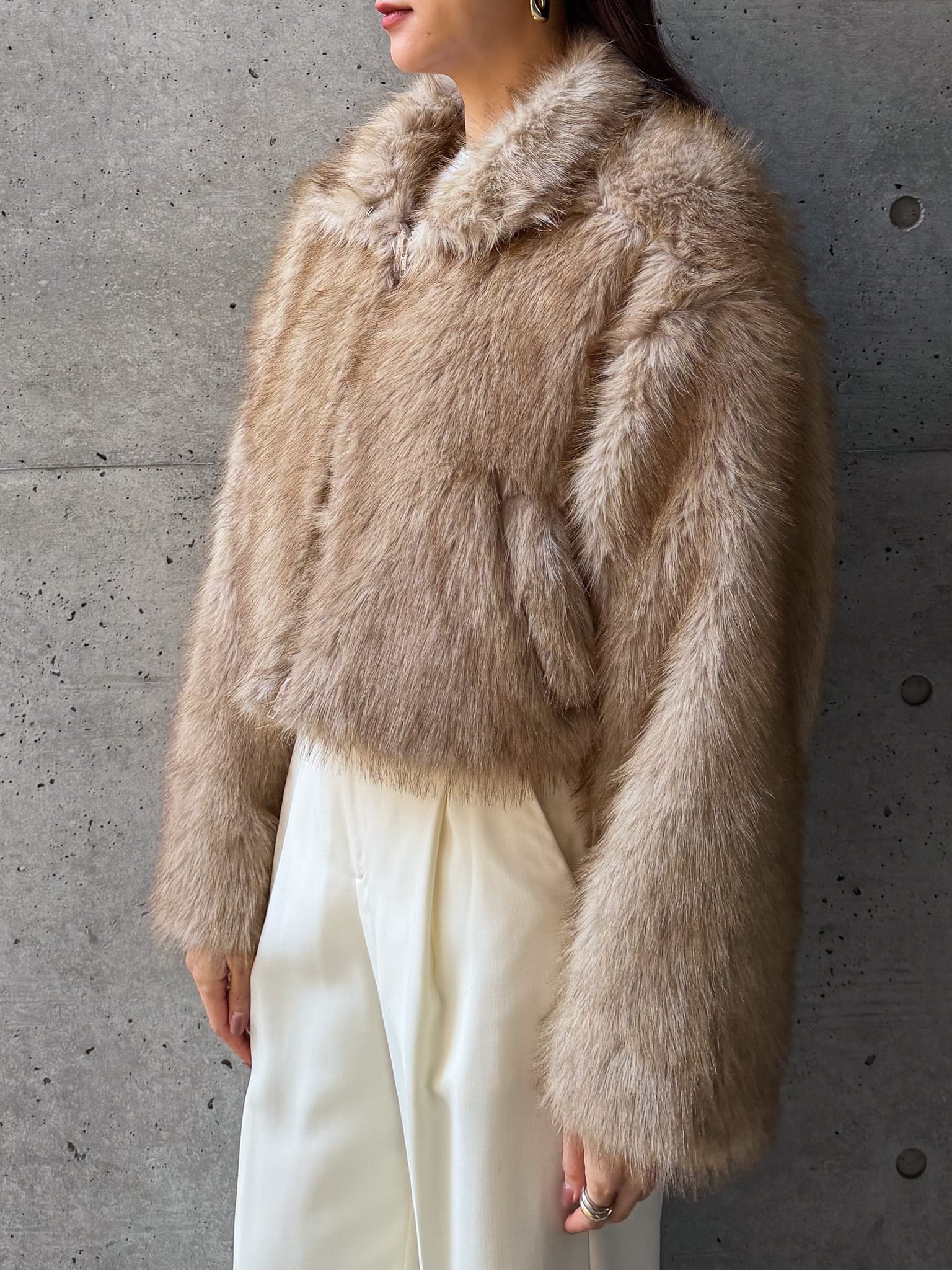 新色追加／FAUX FUR SHORT JK（ﾌｪｲｸﾌｧｰｼｮｰﾄｼﾞｬｹｯﾄ）【7543087】 | CIEL'AIR