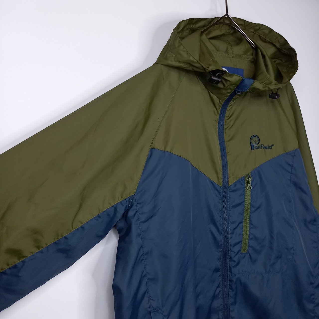 ペンフィールド　フルジップ　ナイロンジャケット　刺繍ロゴ　バイカラー　M