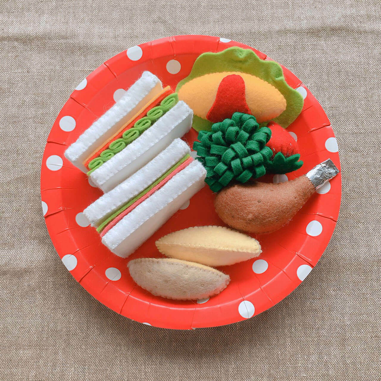 フェルトサンドイッチ弁当｜手芸キット｜セミハンドメイドキット